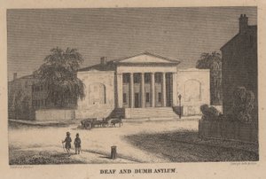 Kuurojen ja mykkien turvapaikka, Philadelphia, Pennsylvania, noin 1847.